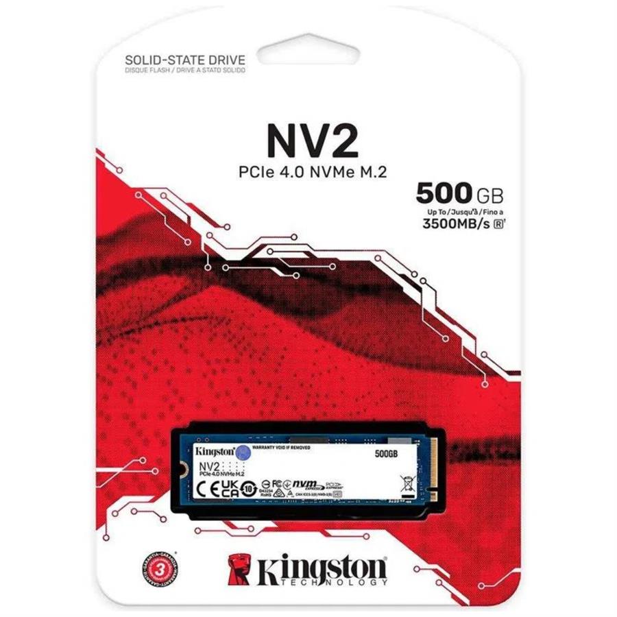 DISCO SÓLIDO 500GB NV2 SSD NVME Kingston PCIE 4.0 M.2