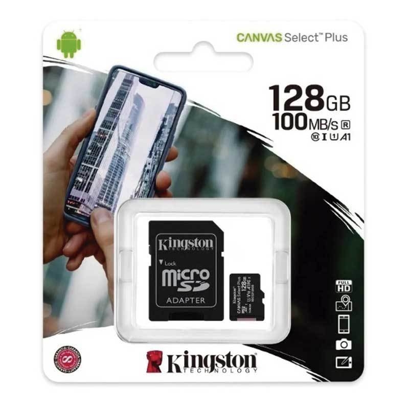 Memoria MicroSd 128GB Kingston 100Mb/s Clase 10 SDCS2/128GB