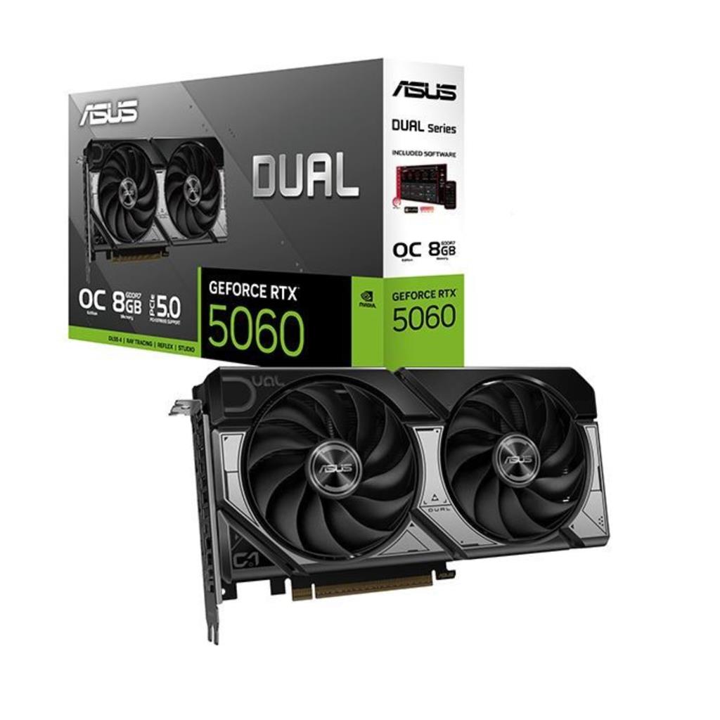 PLACA DE VIDEO ASUS DUAL NVIDIA GEFORCE RTX 5060 OC 8GB GDDR7
