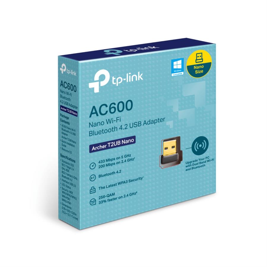 ADAPTADOR DE RED TP LINK USB NANO WI-FI + BLUETOOTH 4.2 AC600