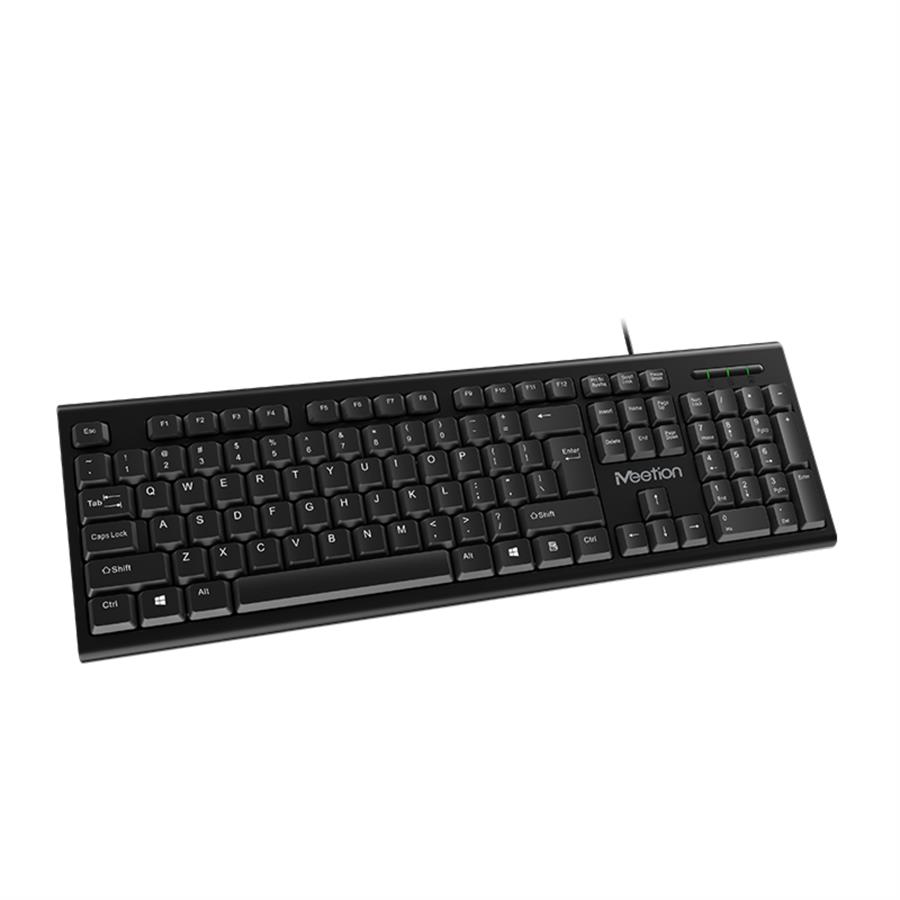 Teclado Inglés Meetion K100 USB Negro