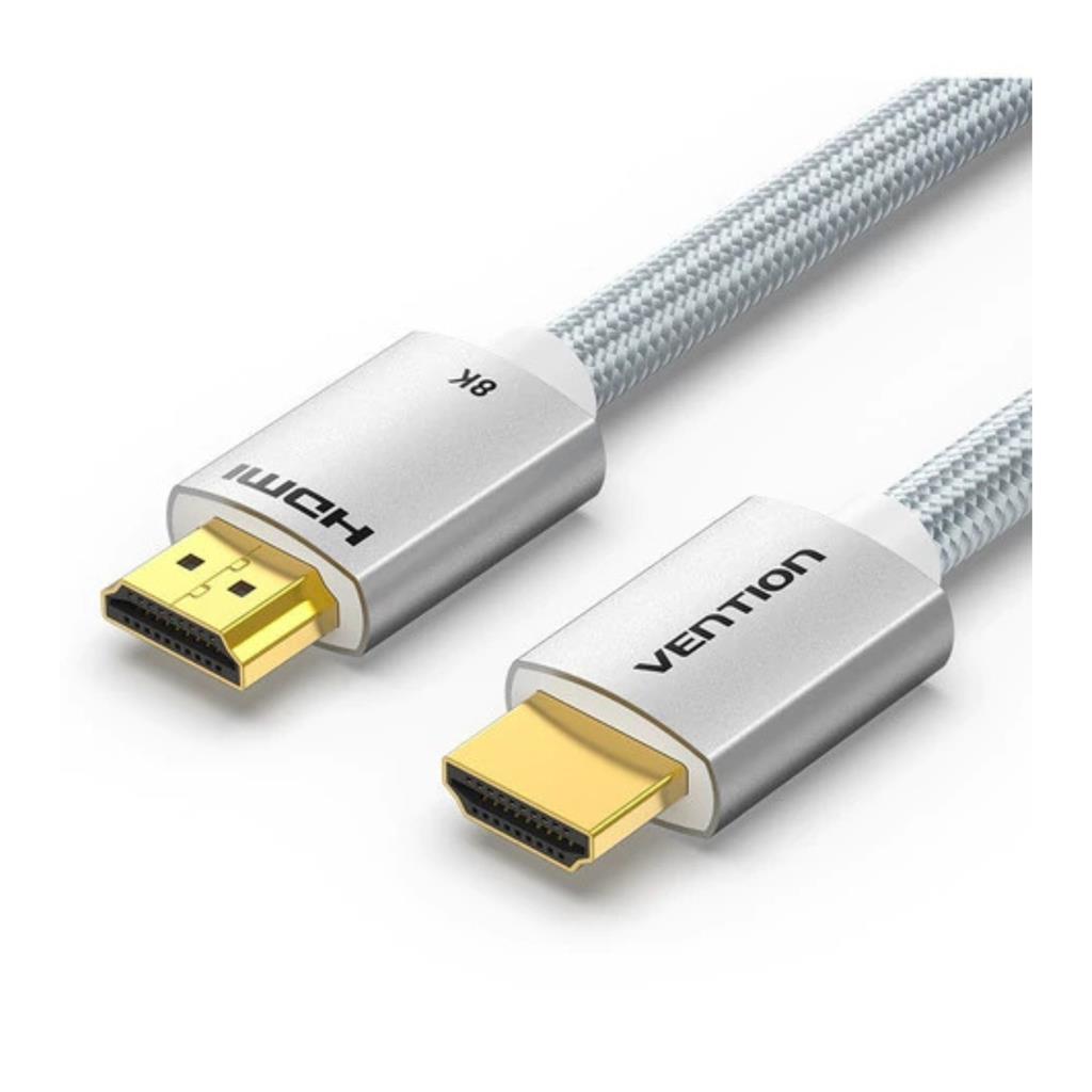 CABLE TRENZADO HDMI 2.1 8K 60HZ HDR 3D 48GBPS 2 METROS BLANCO VENTION