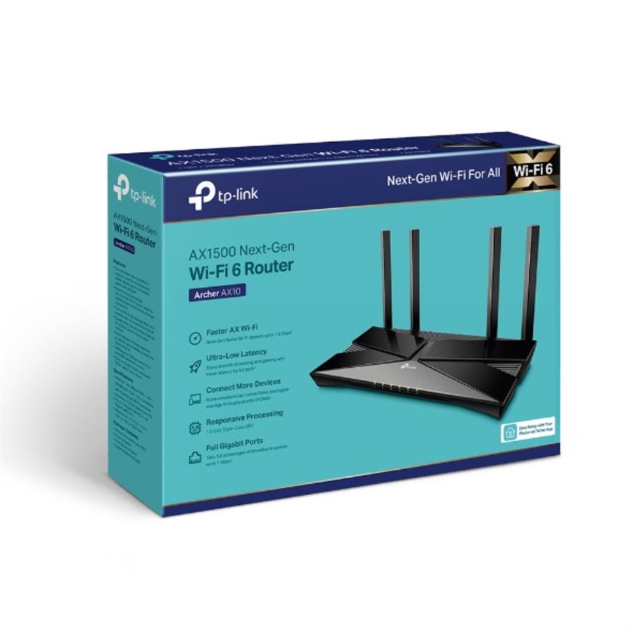ROUTER TP LINK AX1500 WI-FI 6 DOBLE BANDA ARCHER AX10
