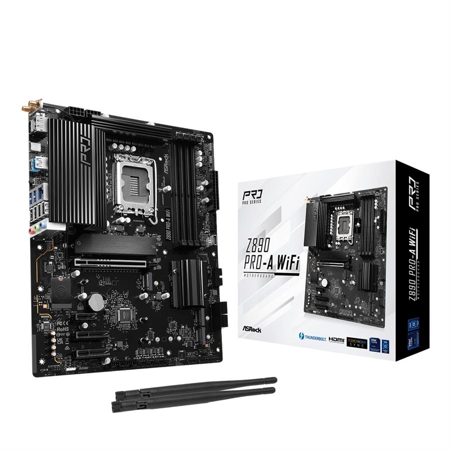 MOTHERBOARD ASROCK Z890 PRO-A WIFI LGA1851 DDR5 INTEL