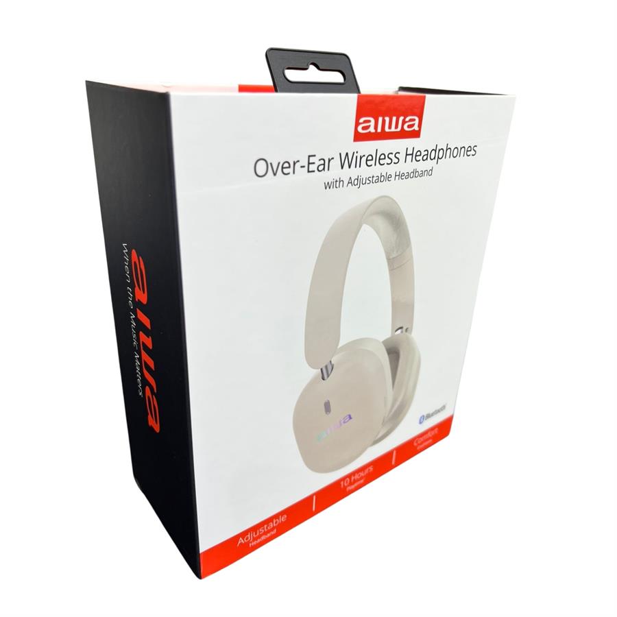 Auricular AIWA Inalambrico Bluetooth Over-Ear Blanco