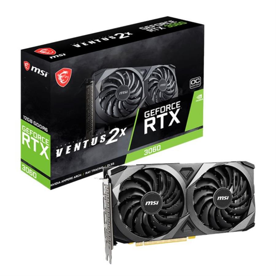 Placa De Video MSI Ventus 2x Nvidia GEFORCE RTX 3060 D6 OC 12G