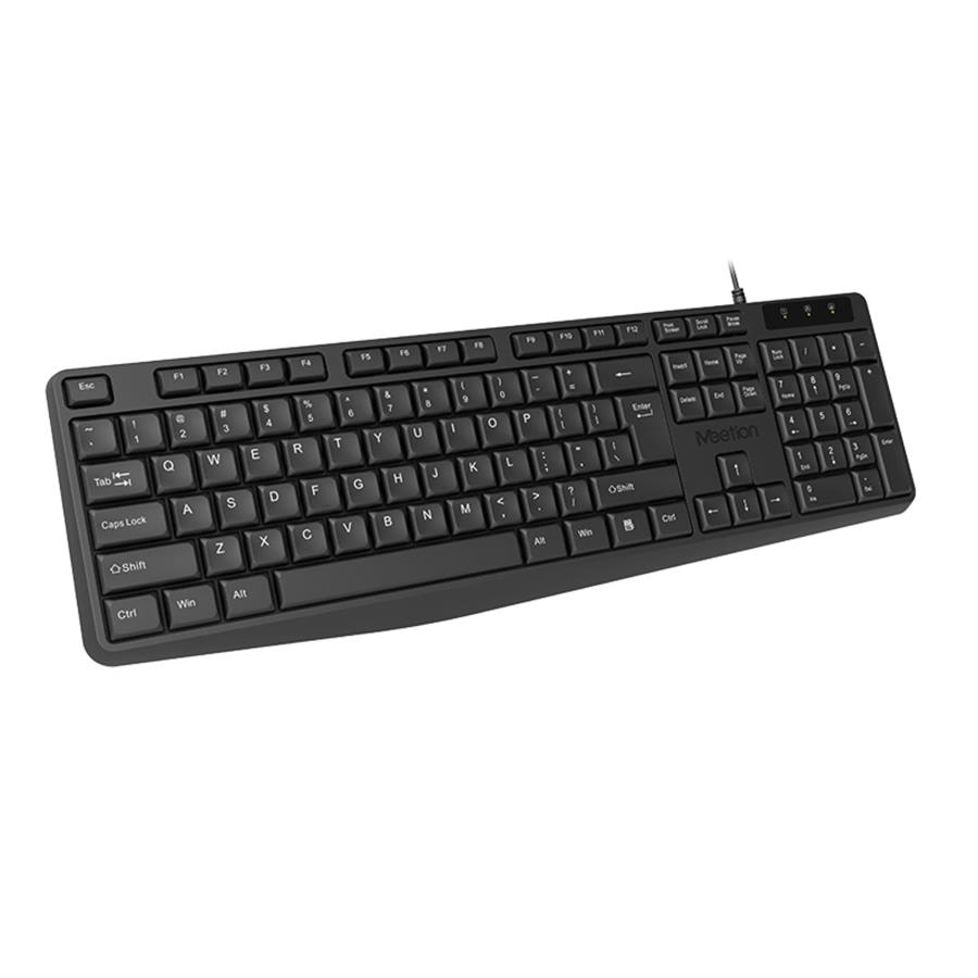 Teclado Inglés Meetion K200 USB Negro