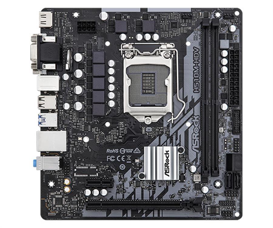 MOTHER ASROCK H510M-HDV R2.0 Intel LGA 1200 (SIN puertos M.2 / NVME)