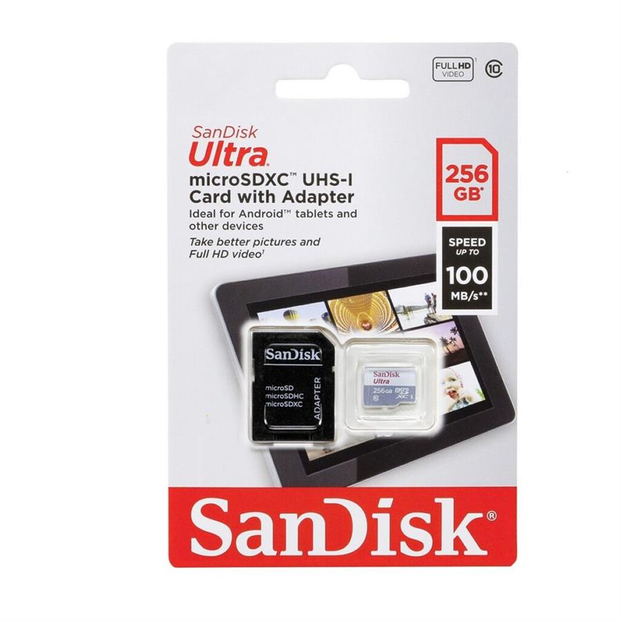 Memoria MicroSd 256GB Sandisk Ultra 100Mb/s Clase 10