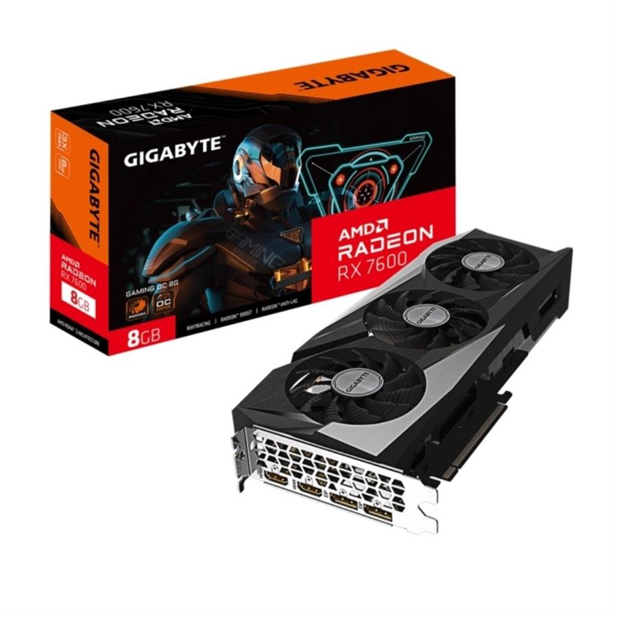 Placa de Video Gigabyte AMD Radeon RX 7600 8GB Gaming OC