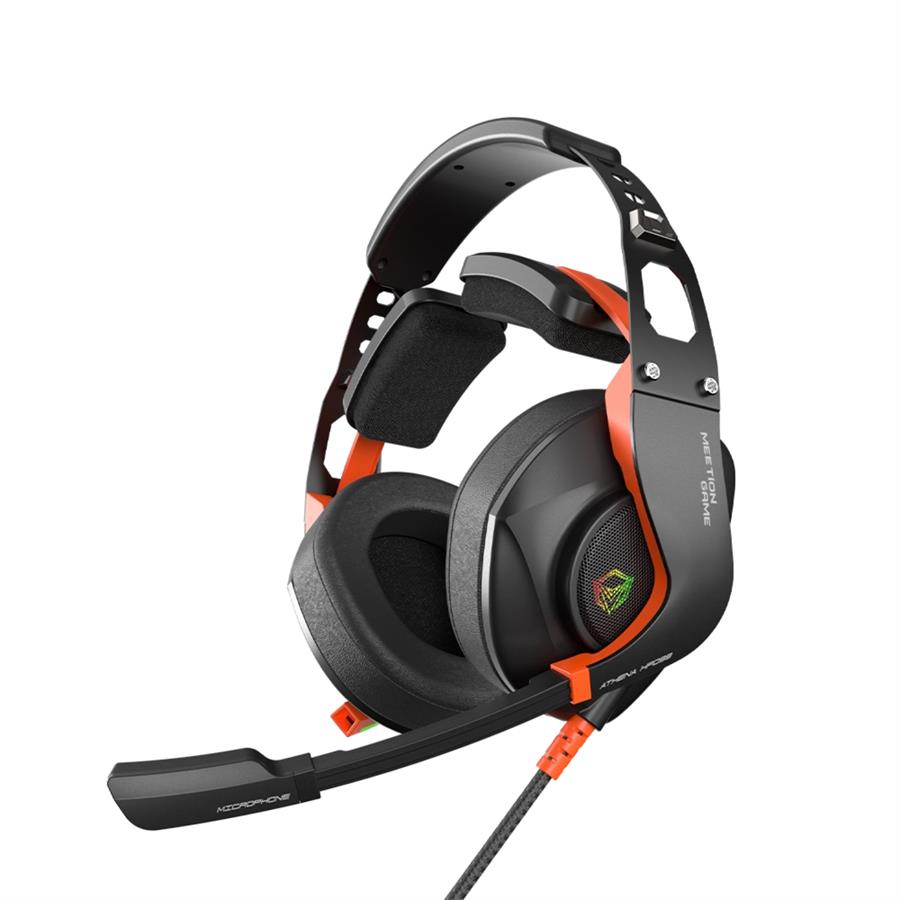 Auricular Gamer USB 7.1 Meetion HP099 Negro Y Naranja