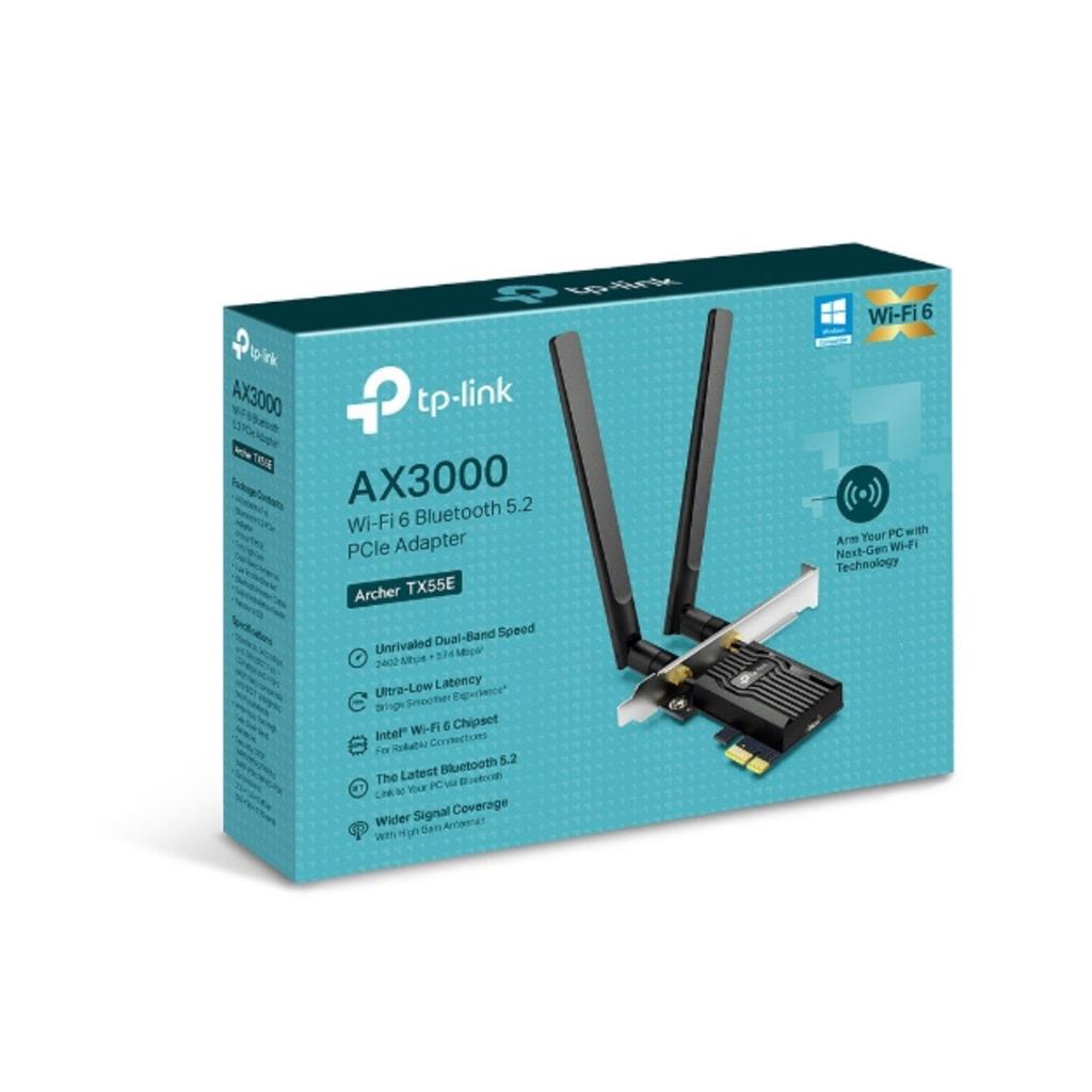 ADAPTADOR DE RED WI-FI 6 + BLUETOOTH 5.2 TP LINK PCI-E ARCHER TX55E