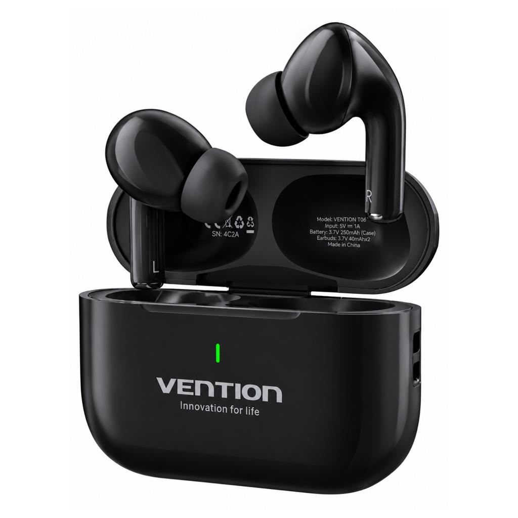 AURICULARES INALAMBRICOS BLUETOOTH 5.4 IN-EAR E11 NEGRO VENTION