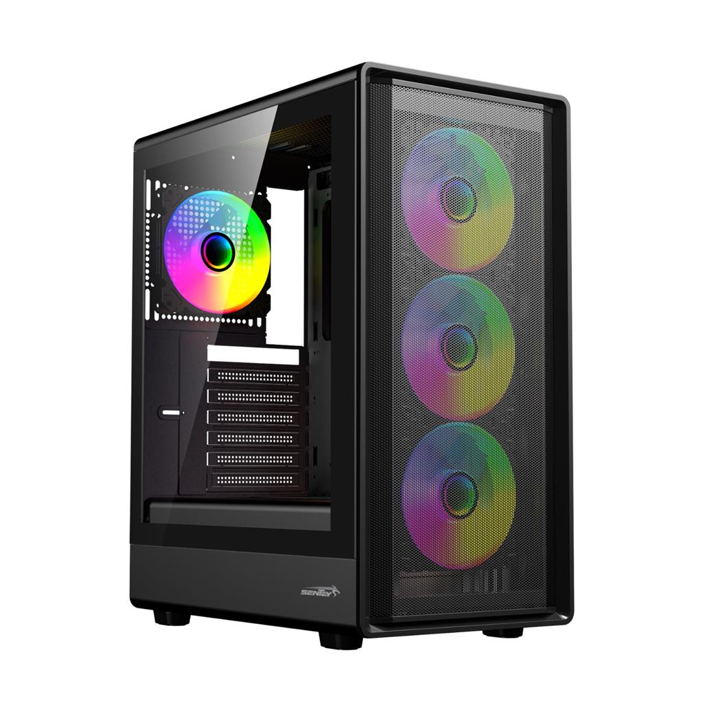 Gabinete Sentey STREGA 4 FAN aRGB Vidrio Templado Black STREGA-BLKA
