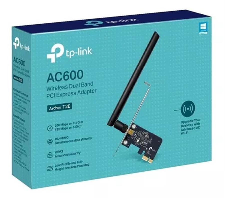 Adaptador de Red AC 600 WIfi TP-Link Wireless Dual Band PCI Express Adapter Archer T2E