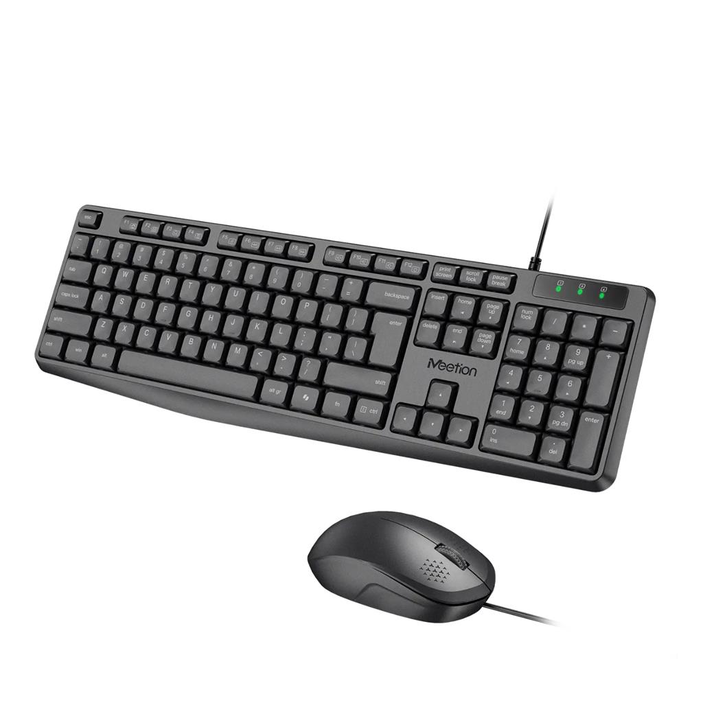COMBO TECLADO Y MOUSE SILENT USB ESPAÑOL MEETION C235 BLACK