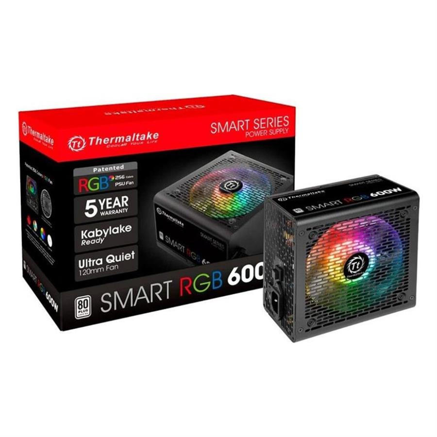 Fuente Gamer Thermaltake TT PSU Smart RGB 600W 80 Plus White