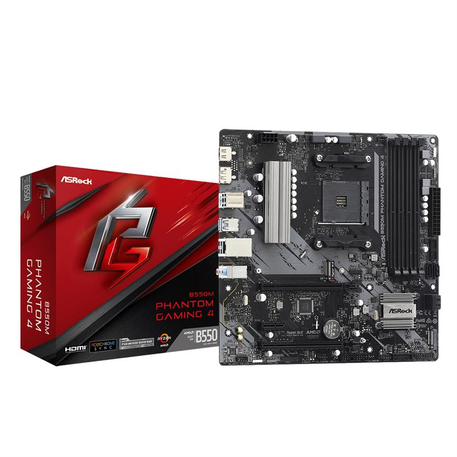 MOTHERBOARD ASROCK B550 PHANTOM GAMING 4 AM4 RAM DDR4 AMD