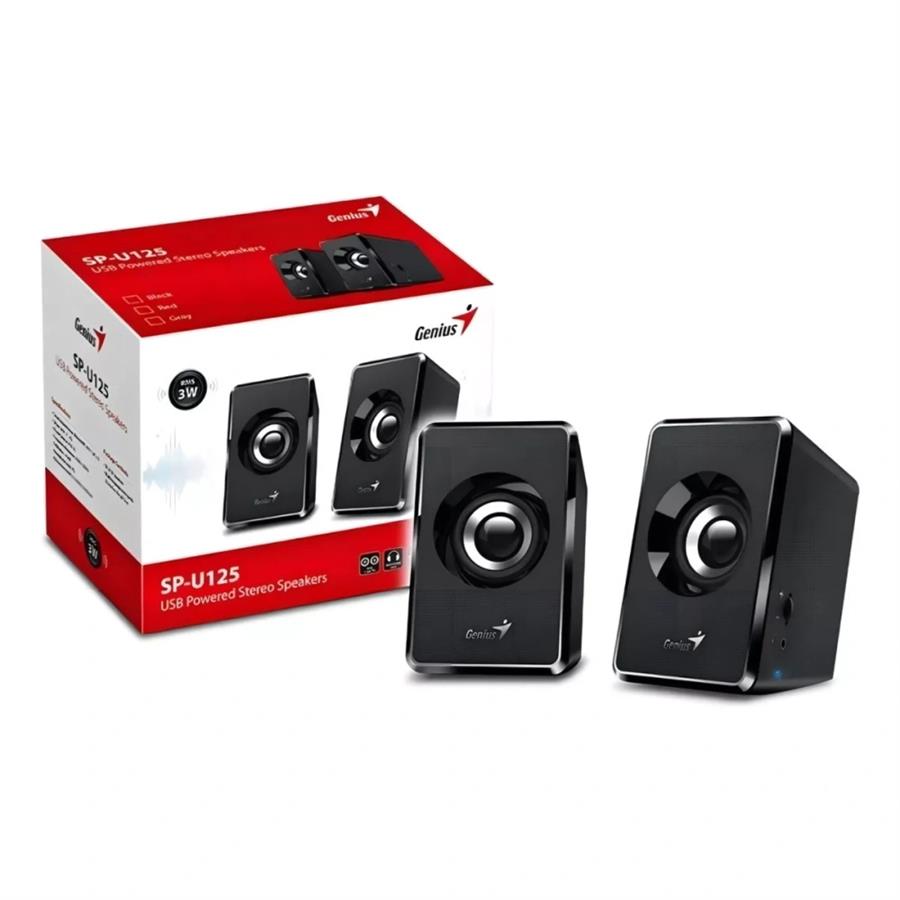 Parlante Genius USB SP-U125 Estereo Negro