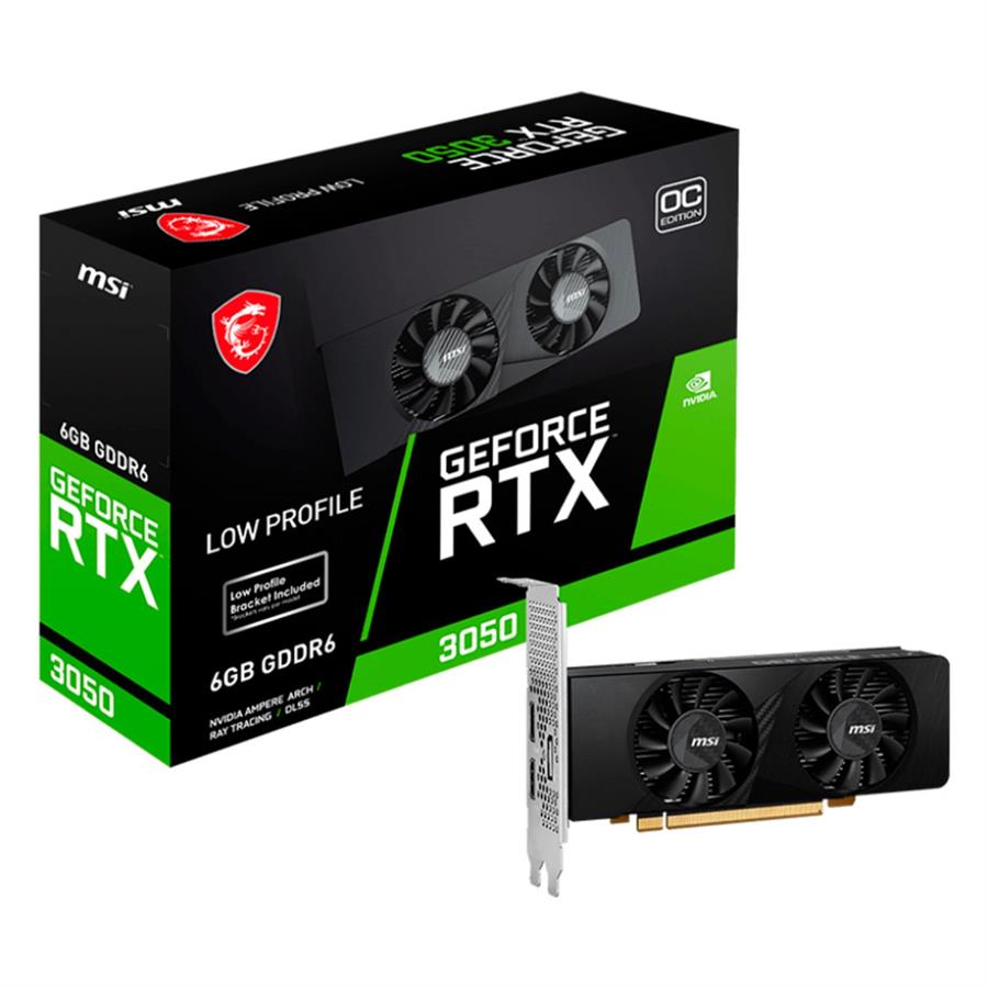PLACA DE VIDEO MSI GEFORCE RTX 3050 6GB GDDR6 LOW PROFILE OC EDITION