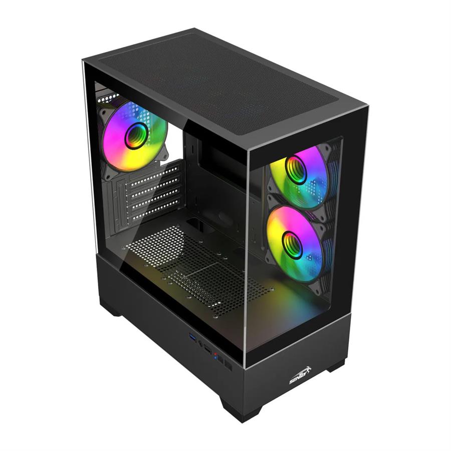 GABINETE GAMER SENTEY H30 BLACK + 5 COOLERS ARGB