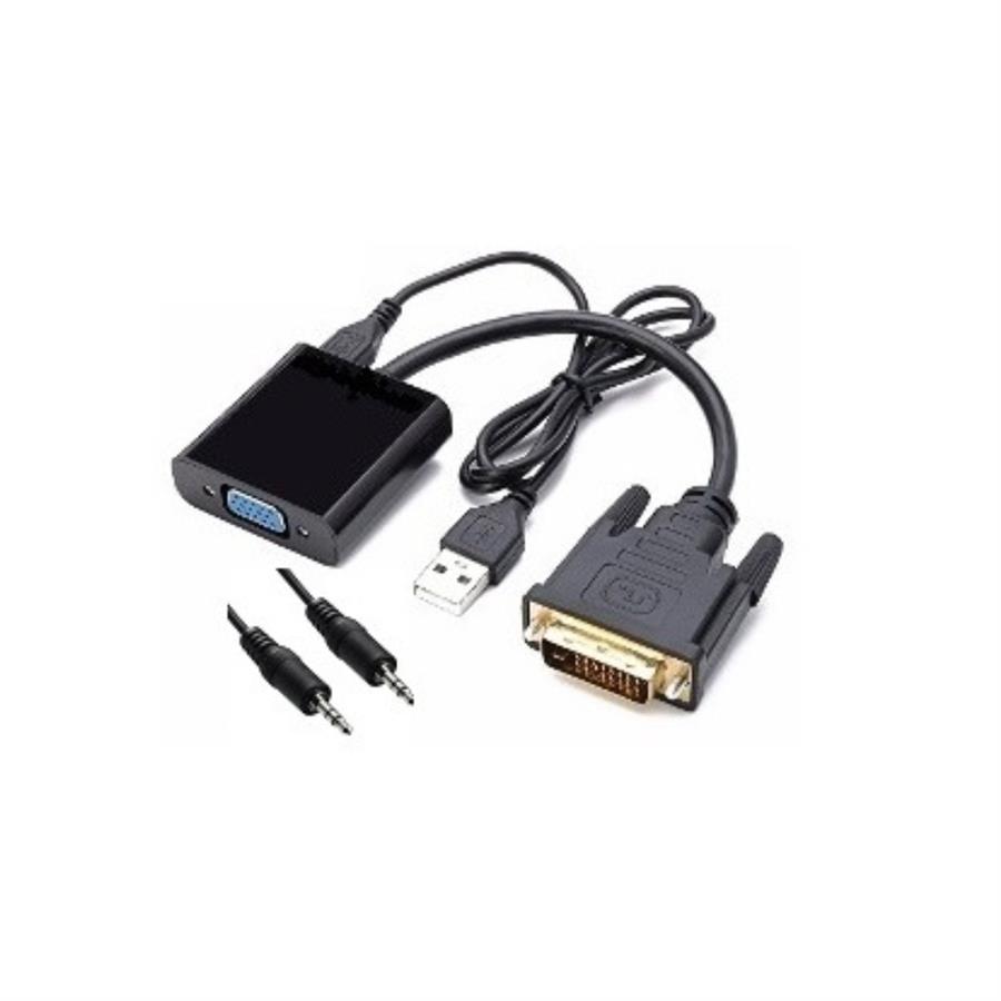 Adaptador DVI 24+1 M - VGA H + Audio Int.Co