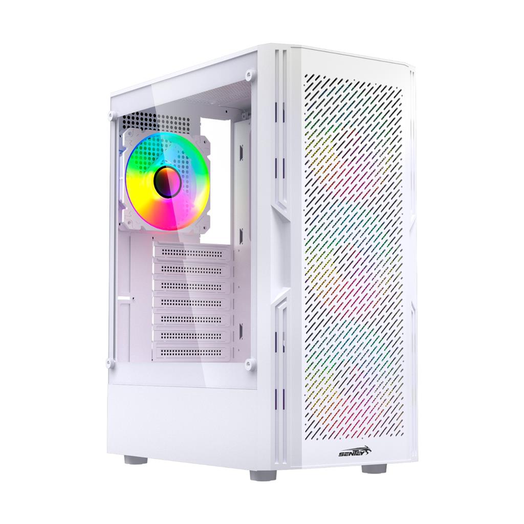 Gabinete Sentey HUNTER 4 FAN aRGB Vidrio Templado HUNTER-WHTA White
