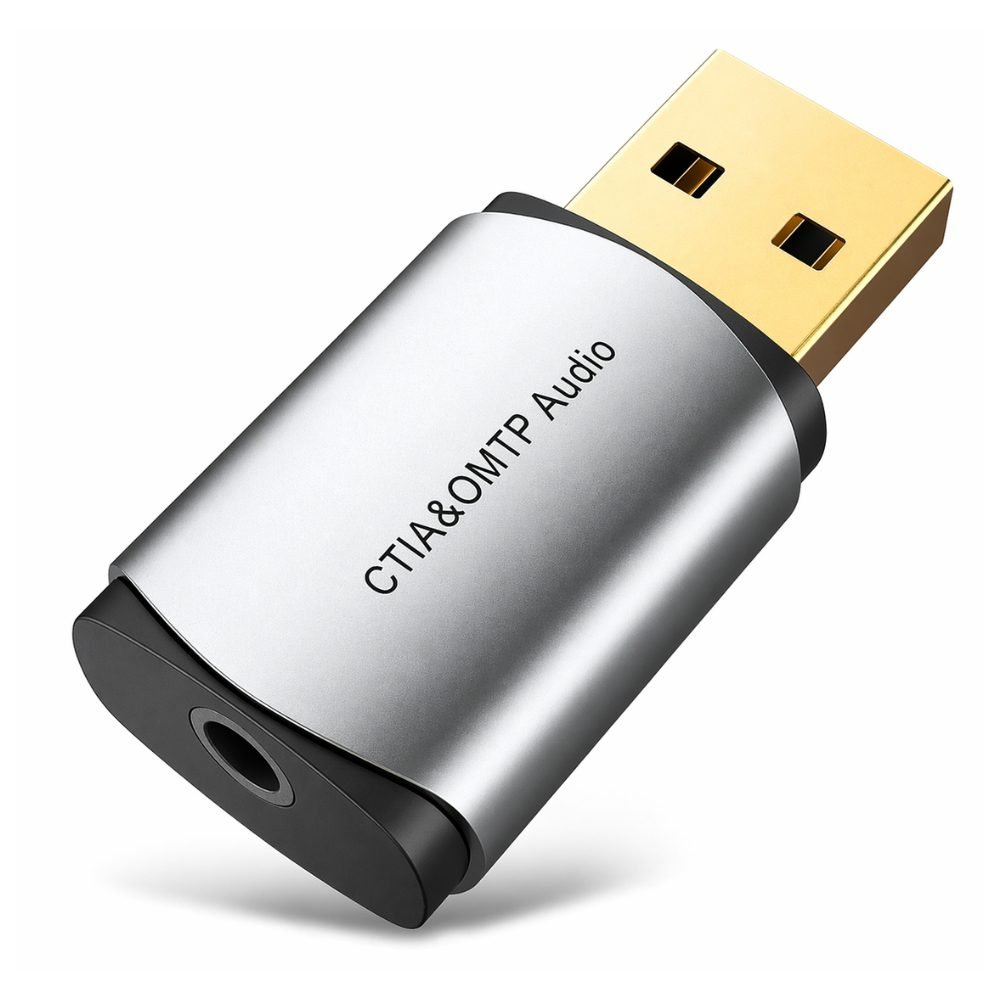 ADAPTADOR TARJETA DE AUDIO EXTERNO USB JACK 3.5 OMTP CTIA VENTION