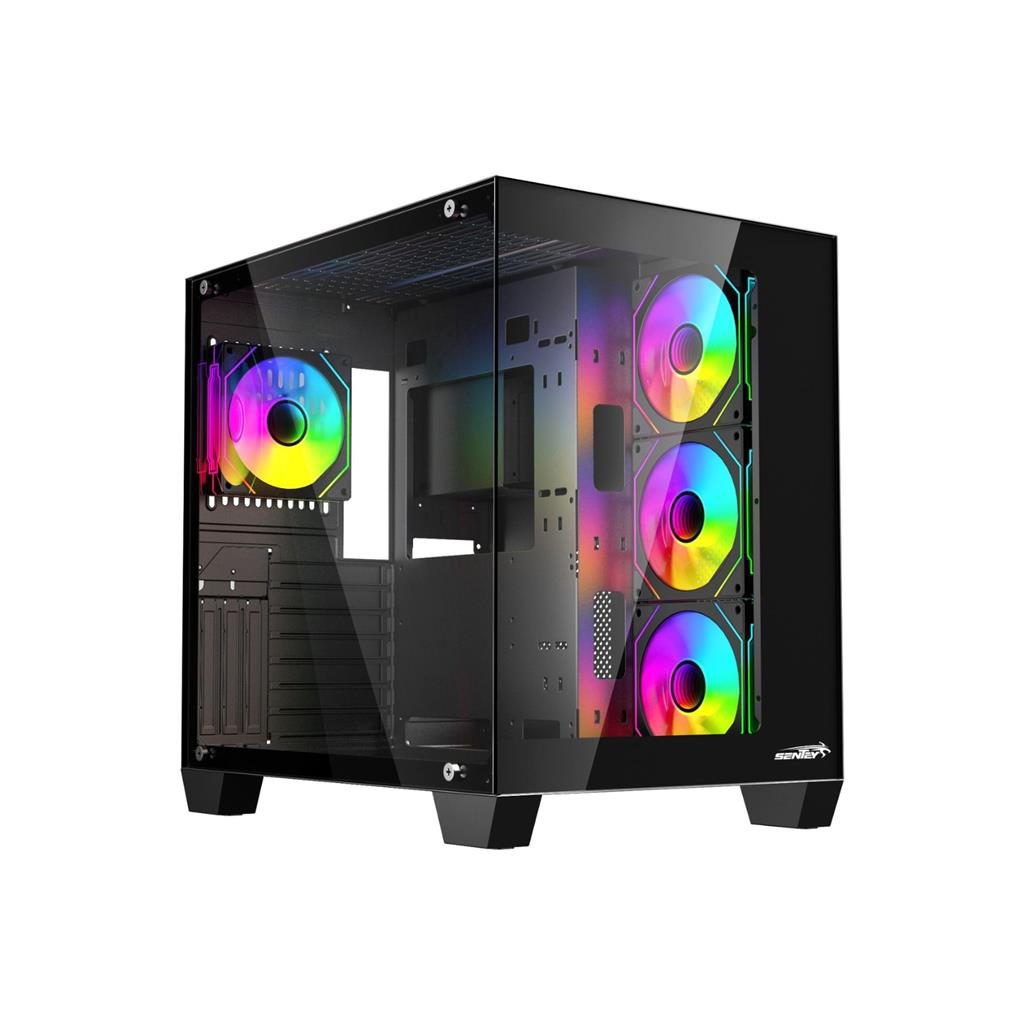 GABINETE SENTEY A35 4 FAN ARGB PWM VIDRIO TEMPLADO A35PWM-BLK BLACK