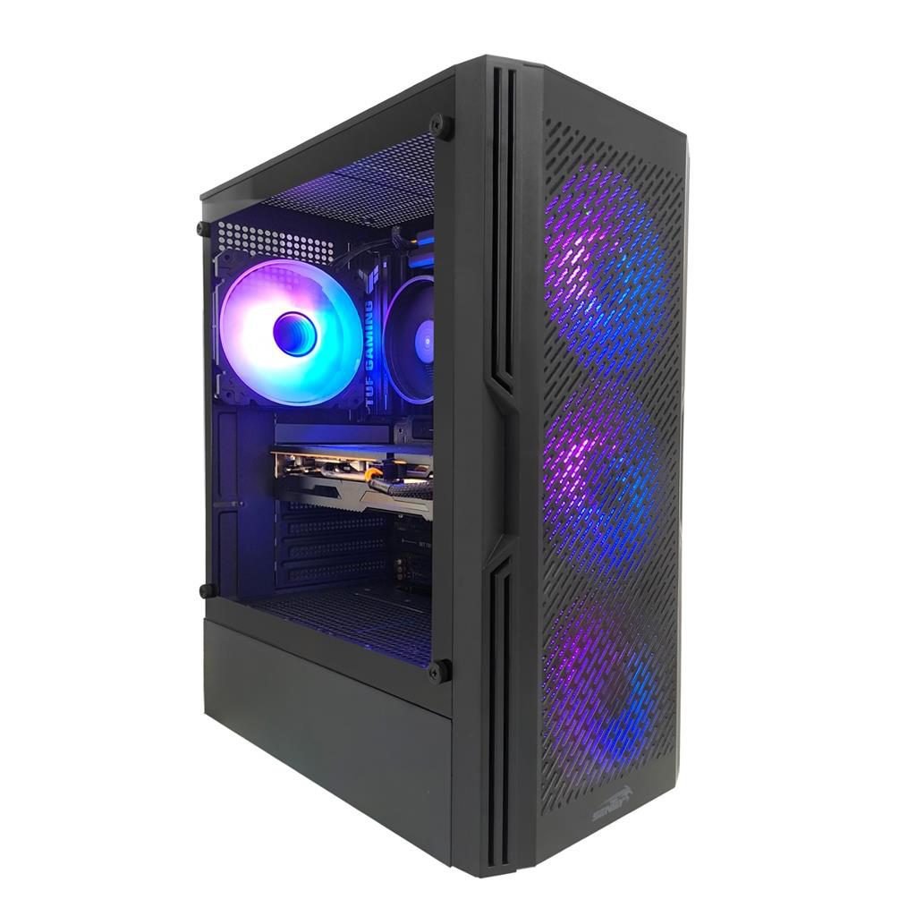 GABINETE SENTEY HUNTER 4 FAN ARGB VIDRIO TEMPLADO HUNTER-BLKA BLACK