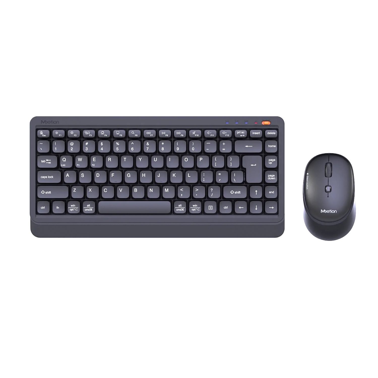 COMBO TECLADO Y MOUSE MINI INALAMBRICO 2.4G BLUETOOTH ESPAÑOL MEETION MINI5000 NEGRO