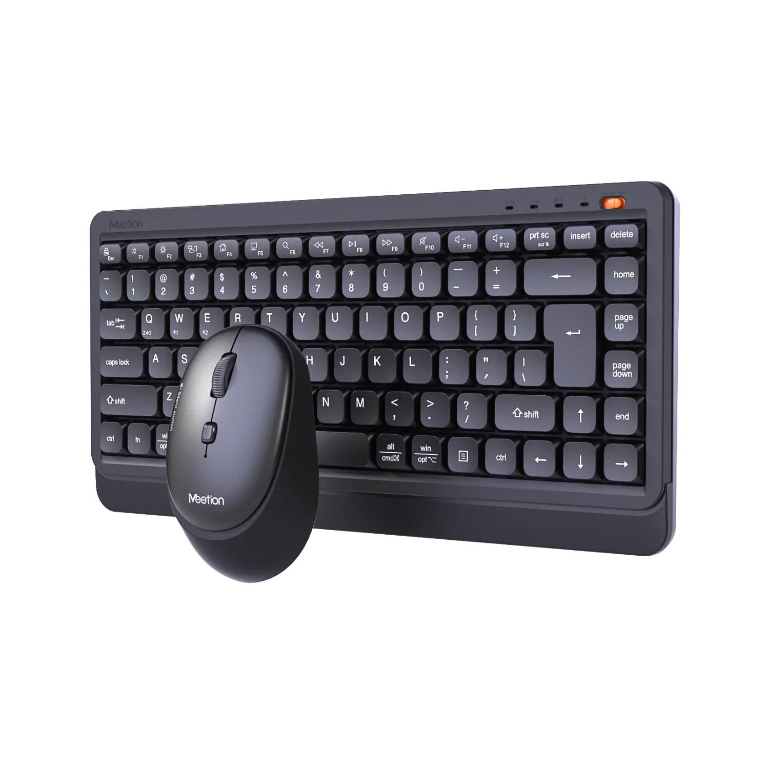 Combo Teclado Y Mouse Mini Inalambrico 2.4G Bluetooth Español Meetion Mini5000 Negro