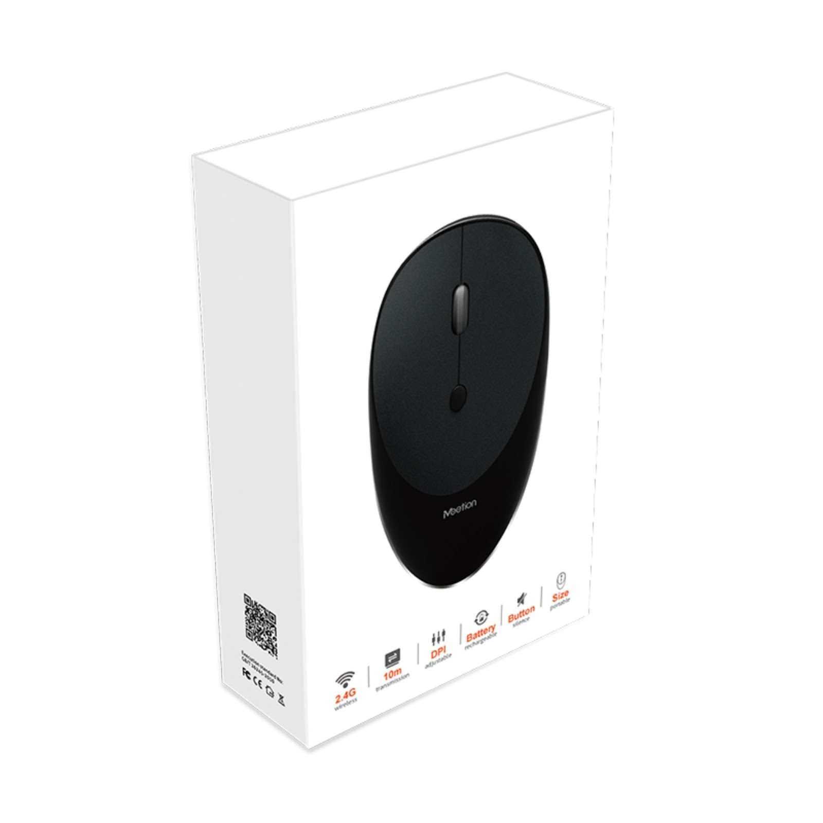 MOUSE INALÁMBRICO MEETION R600 NEGRO
