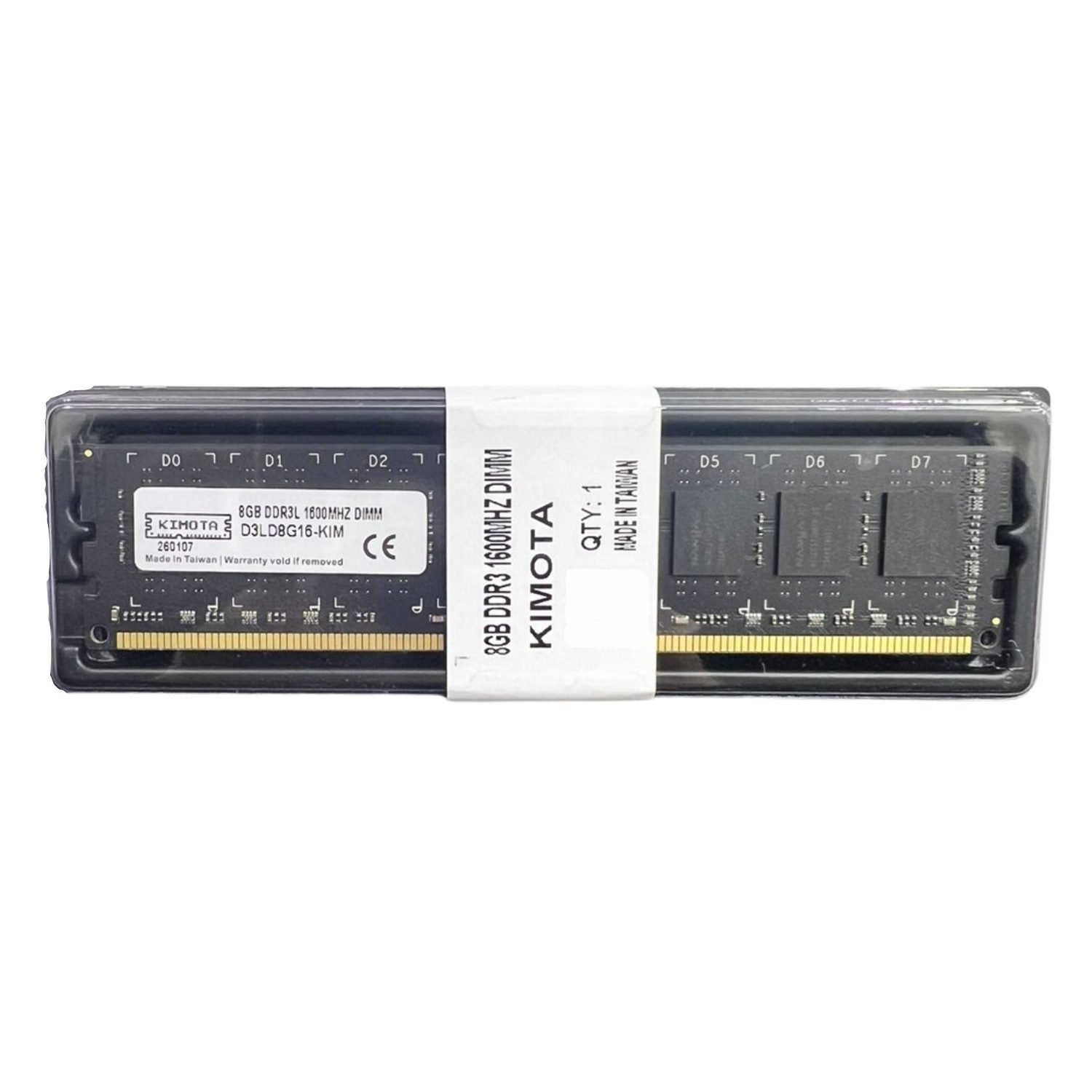 MEMORIA RAM KIMOTA 8GB DDR3 1600MHZ UDIMM