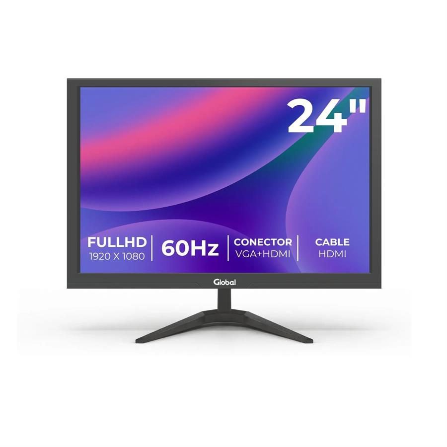 MONITOR GLOBAL 23.6″ FHD 60 HZ HDMI VGA MONI-OFFICE-23.6IFHD NEGRO