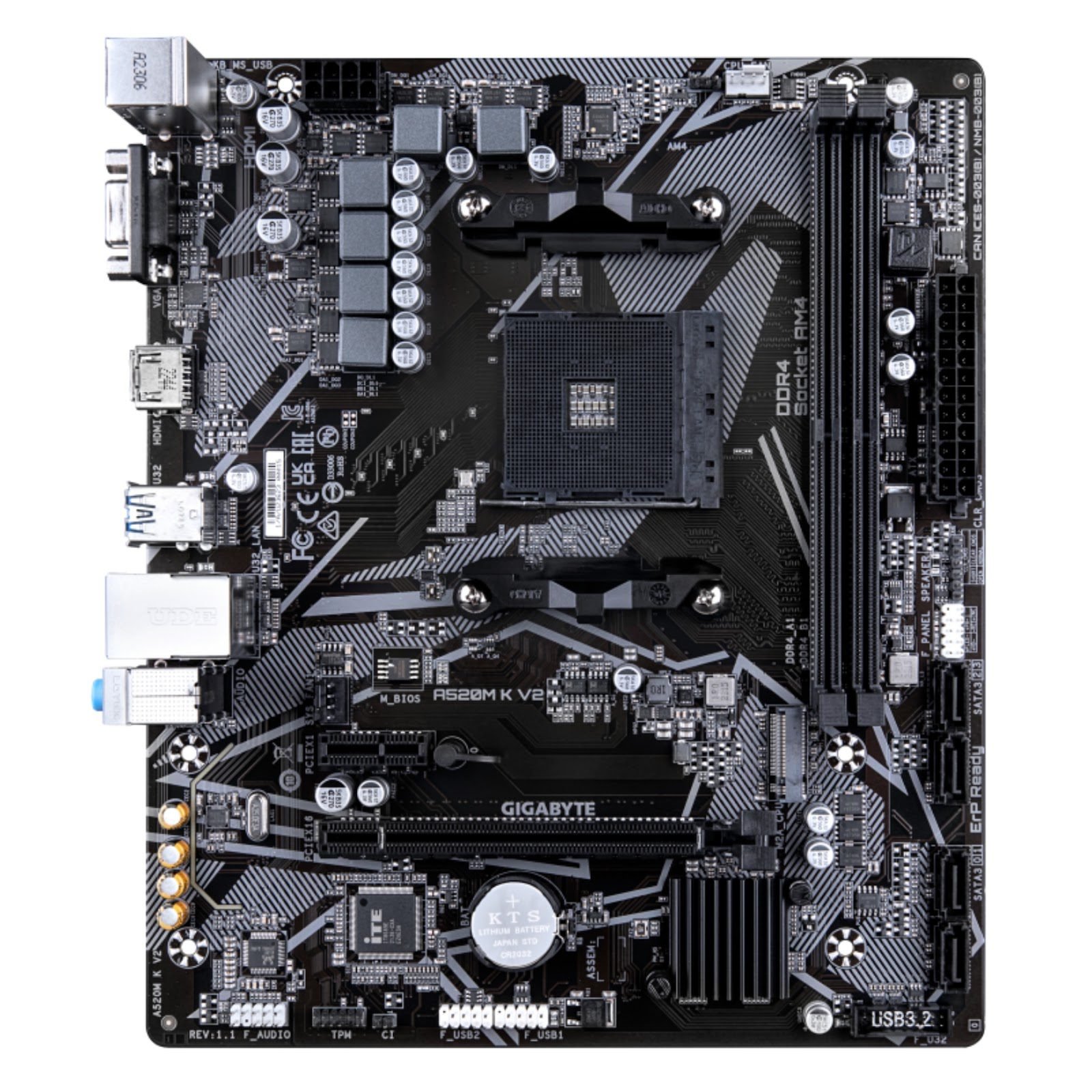 Motherboard Gigabyte A520M K V2 AM4 DDR4 AMD