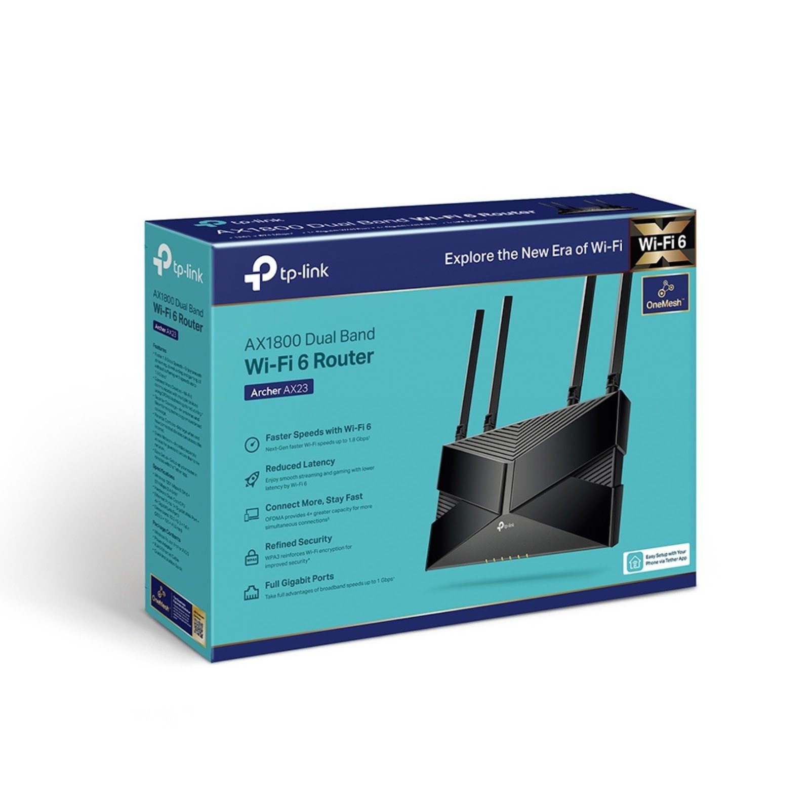 ROUTER TP LINK AX1800 WI-FI 6 DOBLE BANDA ARCHER AX23