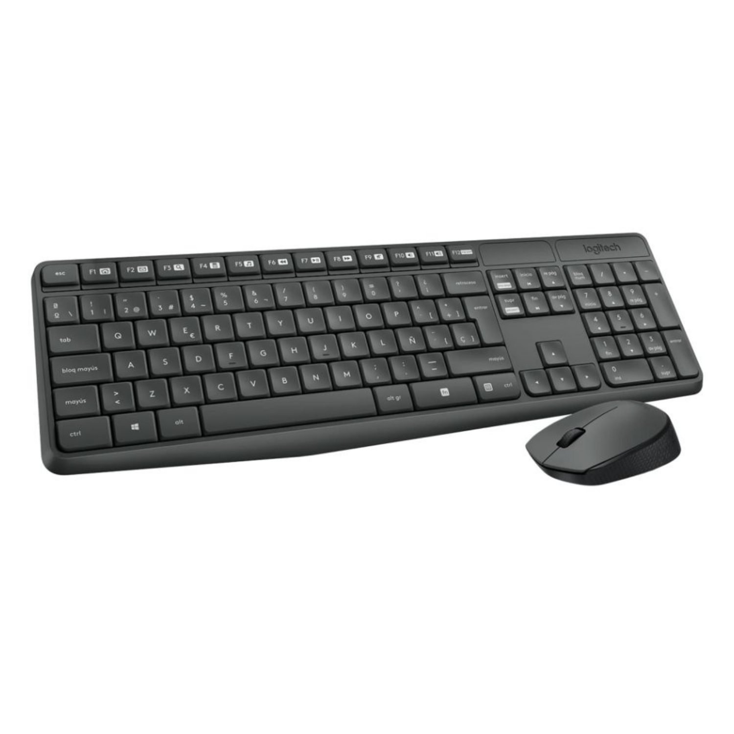 COMBO MOUSE Y TECLADO INALAMBRICO ESPAÑOL LOGITECH MK235 WIRELESS 2.4GHZ NEGRO