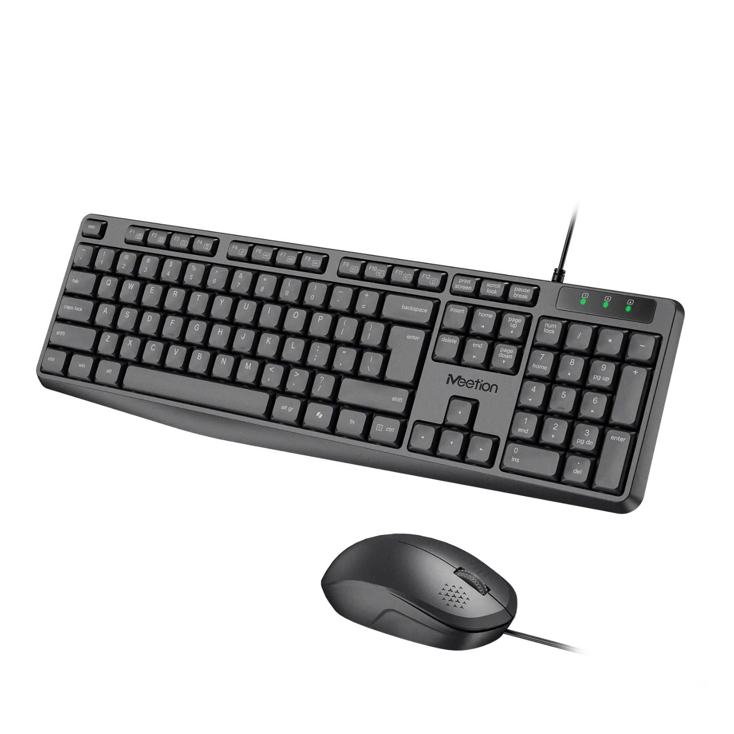 COMBO TECLADO Y MOUSE SILENT USB ESPAÑOL MEETION C235 BLACK