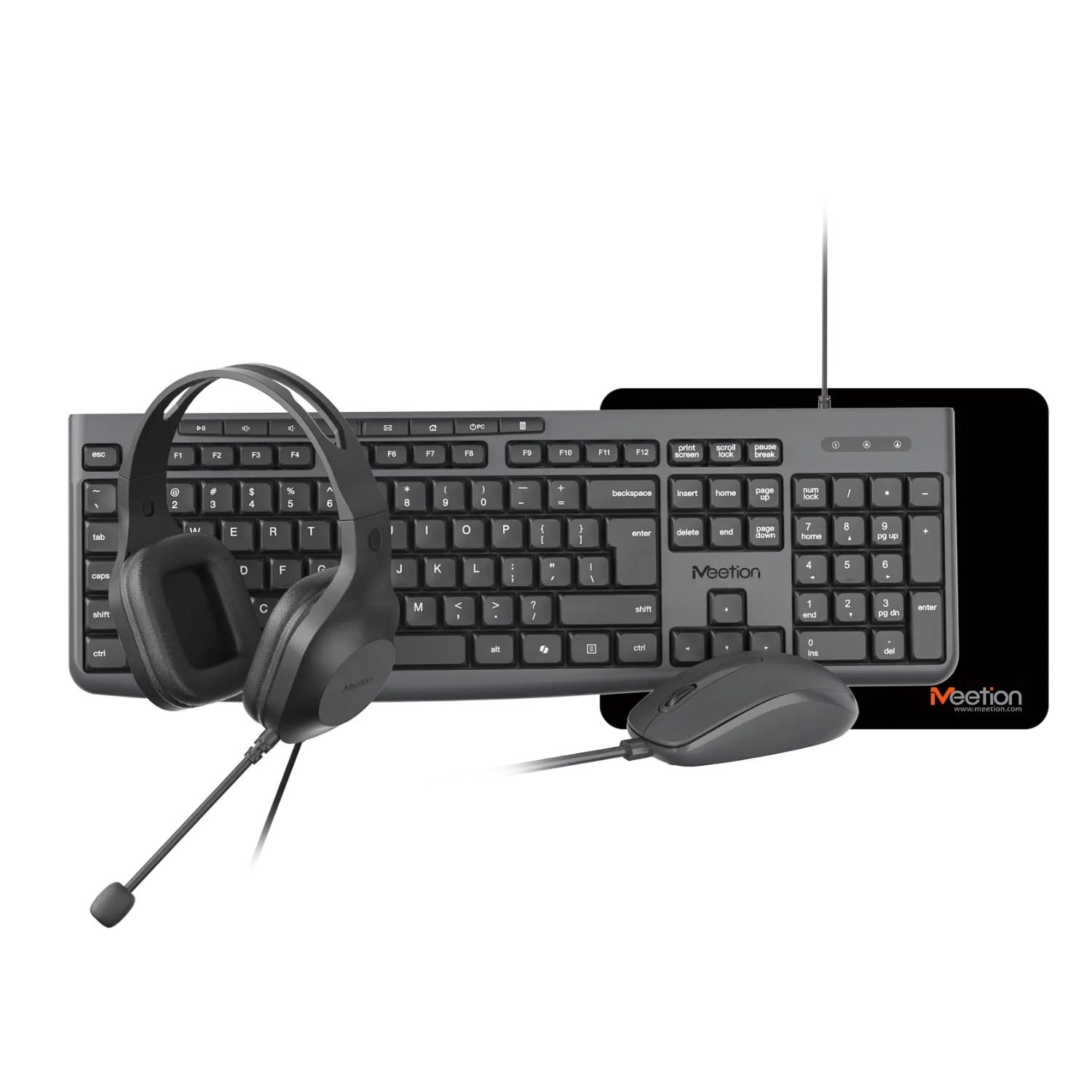 COMBO TECLADO Y MOUSE 4 EN 1 ESPAÑOL MEETION C106 USB NEGRO