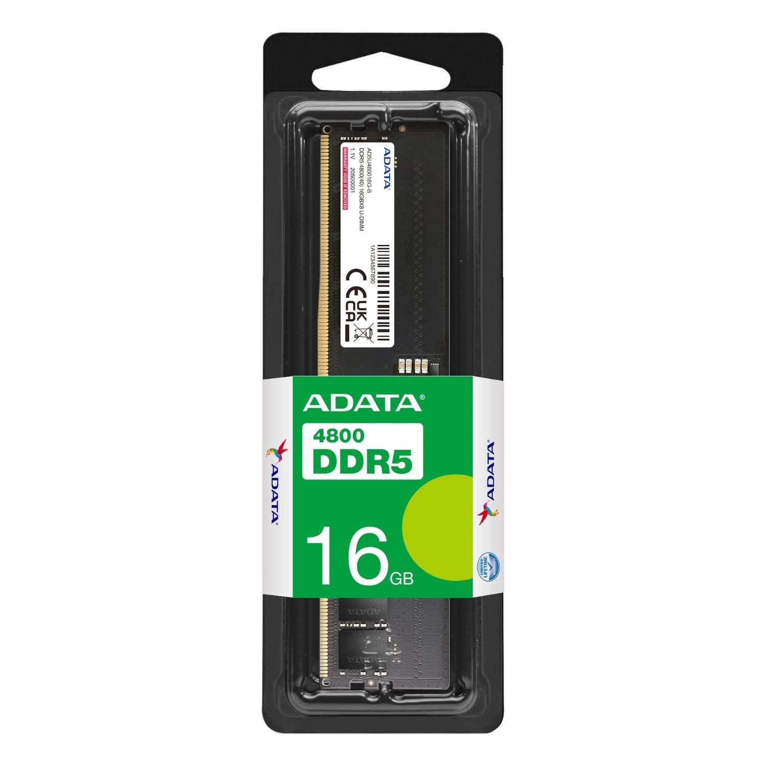 Memoria RAM Adata 16GB DDR5 4800MHz UDIMM 1.1V