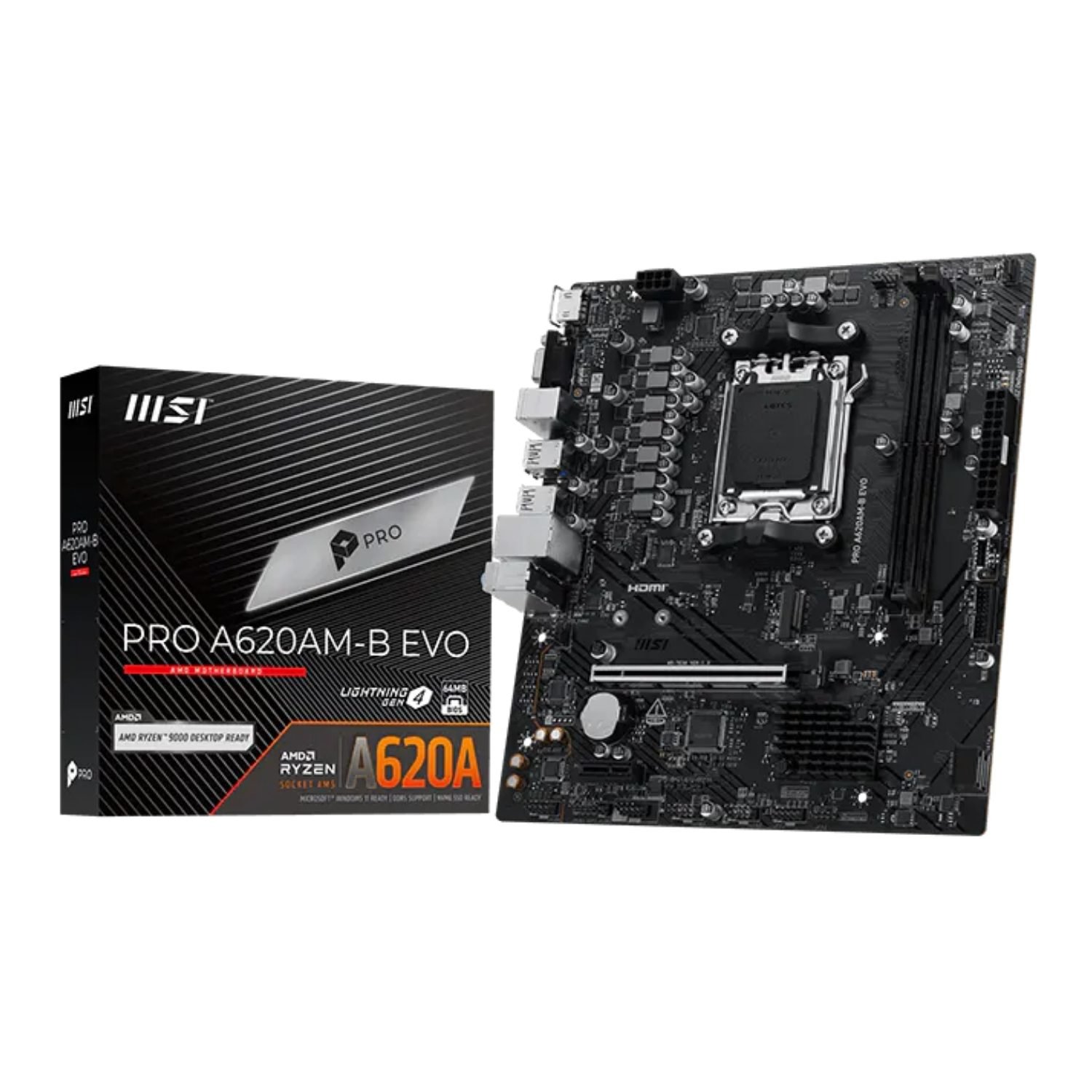 MOTHERBOARD MSI PRO A620M-B EVO SOCKET AMD AM5 PRO SERIES LIGHTNING GEN 4