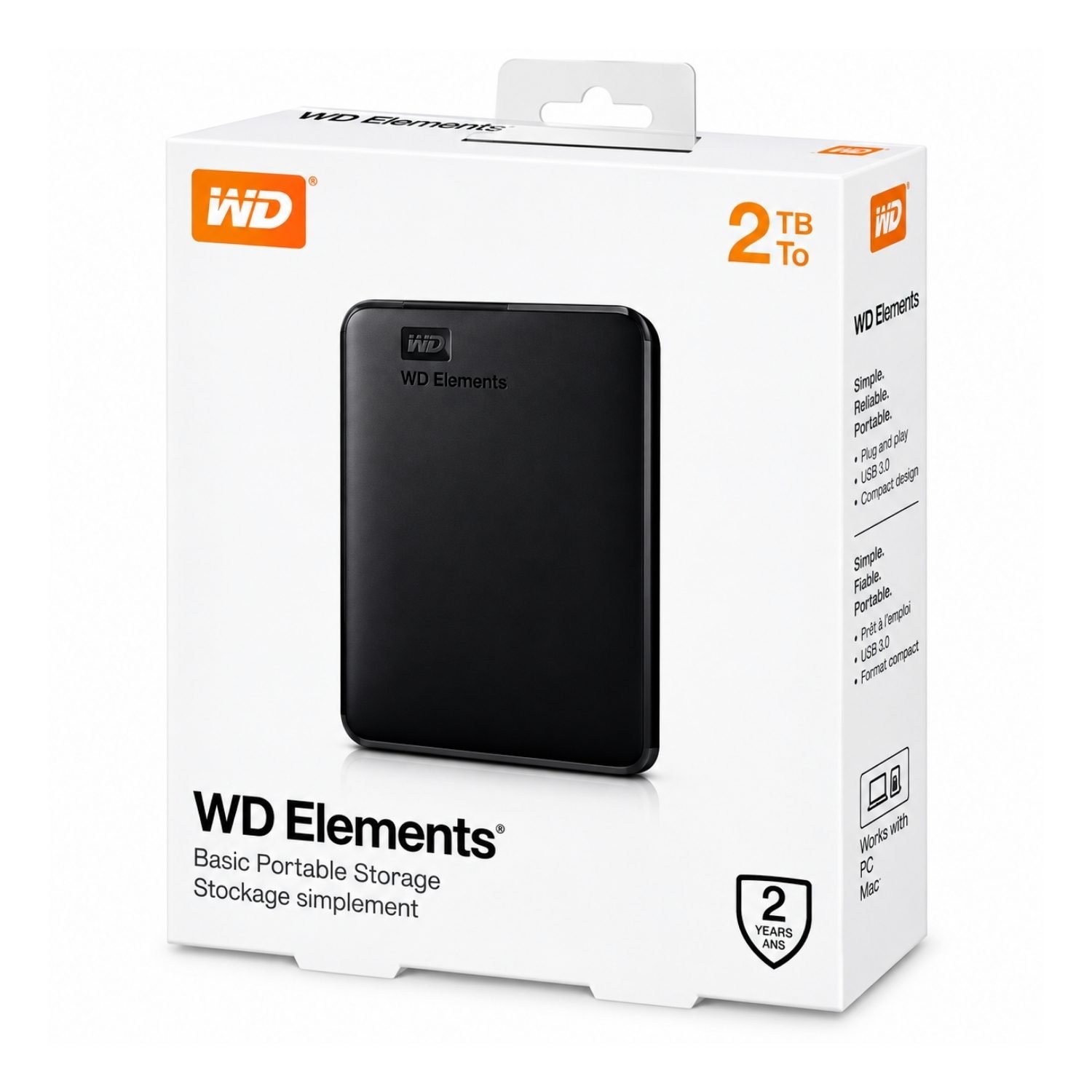 DISCO EXTERNO WD ELEMENTS 2TB HDD DISCO PORTABLE 2.5 USB