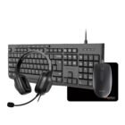 Combo Teclado Y Mouse 4 En 1 Español Meetion C106 USB Negro
