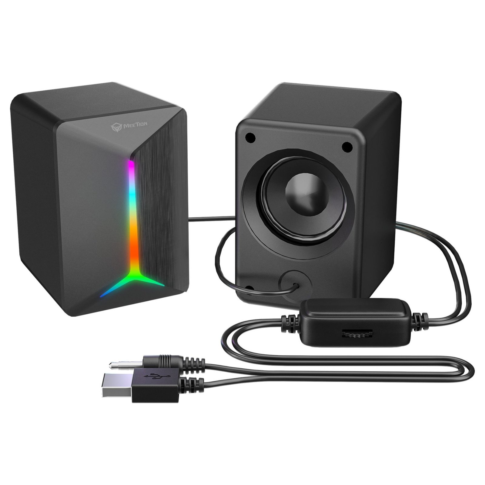 Parlantes RGB USB Meetion SP2011 Negro