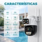 Camara de Seguridad Exterior Con Soporte Global 1080p Wi-Fi Doble Visor