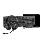 Combo Teclado Y Mouse 4 En 1 Español Meetion C106 USB Negro