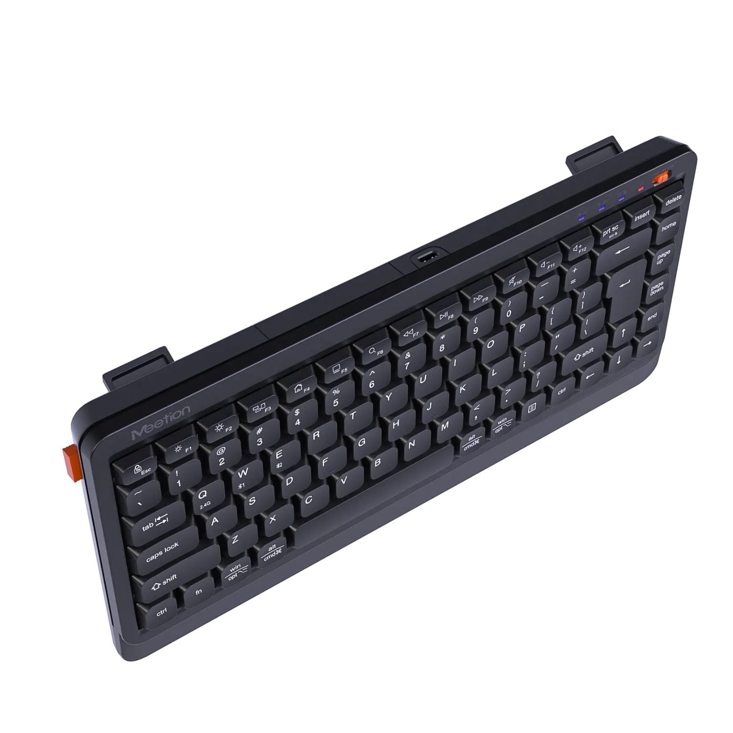 Teclado Inalambrico Compacto Español Meetion BTK500 2.4G Bluetooth Black