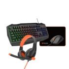Combo Teclado Y Mouse 4 En 1 Español Meetion C490 USB Negro