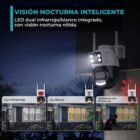 Camara de Seguridad Exterior Con Soporte Global 1080p Wi-Fi Doble Visor